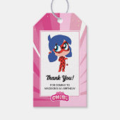 Wonderbaarlijke lieveheersbeestje Chibi verjaardag Cadeaulabel (Voorkant)