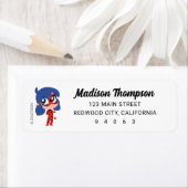 Wonderbaarlijke lieveheersbeestje Chibi verjaardag Etiket (Insitu)