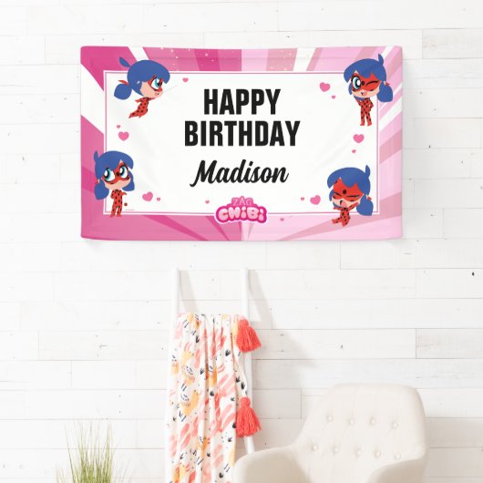 Wonderbaarlijke lieveheersbeestje Chibi verjaardag Spandoek (Insitu)