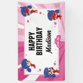 Wonderbaarlijke lieveheersbeestje Chibi verjaardag Spandoek (Verticaal)