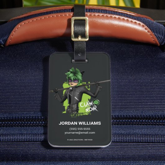 Wonderbaarlijke Omgekeerde Klauw Noir Karakter Gra Bagagelabel (Voorkant Insitu 2)