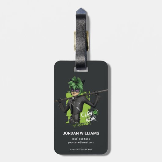 Wonderbaarlijke Omgekeerde Klauw Noir Karakter Gra Bagagelabel (Achterkant verticaal)