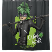 Wonderbaarlijke Omgekeerde Klauw Noir Karakter Gra Douchegordijn (Voorkant)