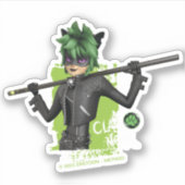 Wonderbaarlijke Omgekeerde Klauw Noir Karakter Gra Sticker (Voorkant)