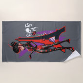 Wonderbaarlijke omgekeerde Shadybug blots aan! Strandlaken (Voorkant)