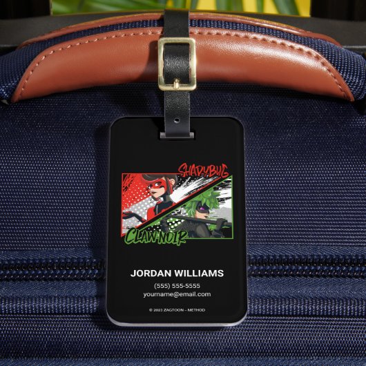 Wonderbaarlijke omgekeerde Shadybug & Claw Noir Bagagelabel (Voorkant Insitu 2)