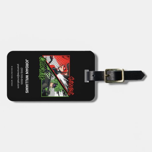 Wonderbaarlijke omgekeerde Shadybug & Claw Noir Bagagelabel (Voorkant horizontaal)