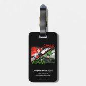 Wonderbaarlijke omgekeerde Shadybug & Claw Noir Bagagelabel (Achterkant verticaal)