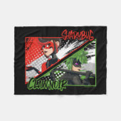 Wonderbaarlijke omgekeerde Shadybug & Claw Noir Fleece Deken (Voorkant (Horizontaal))