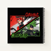 Wonderbaarlijke omgekeerde Shadybug & Claw Noir Notitieboek (Achterkant)