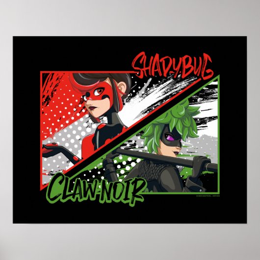 Wonderbaarlijke omgekeerde Shadybug & Claw Noir Poster (Voorkant)