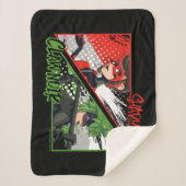 Wonderbaarlijke omgekeerde Shadybug & Claw Noir Sherpa Deken (Voorkant)