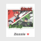 Wonderbaarlijke omgekeerde Shadybug & Claw Noir Sticker (Vel)