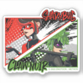 Wonderbaarlijke omgekeerde Shadybug & Claw Noir Sticker (Voorkant)