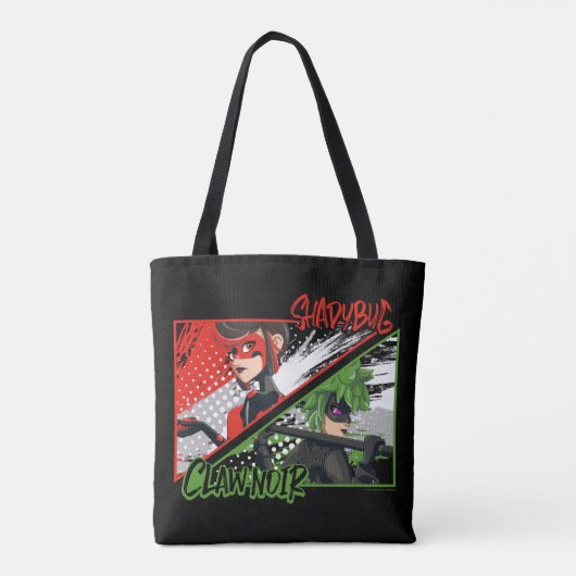 Wonderbaarlijke omgekeerde Shadybug & Claw Noir Tote Bag (Achterkant)