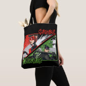 Wonderbaarlijke omgekeerde Shadybug & Claw Noir Tote Bag (Dichtbij)