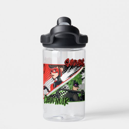 Wonderbaarlijke omgekeerde Shadybug & Claw Noir Waterfles (Achterkant)