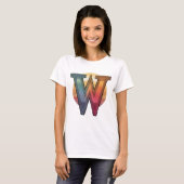 Wonderbaarlijke W: Zonsondergang Gradiënt T-shirt (Voorkant volledig)