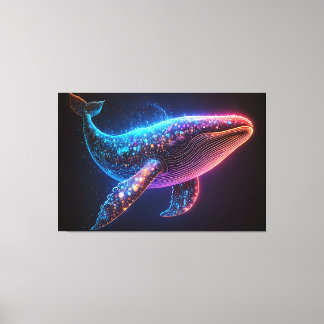 wonderbaarlijke walvis canvas afdruk