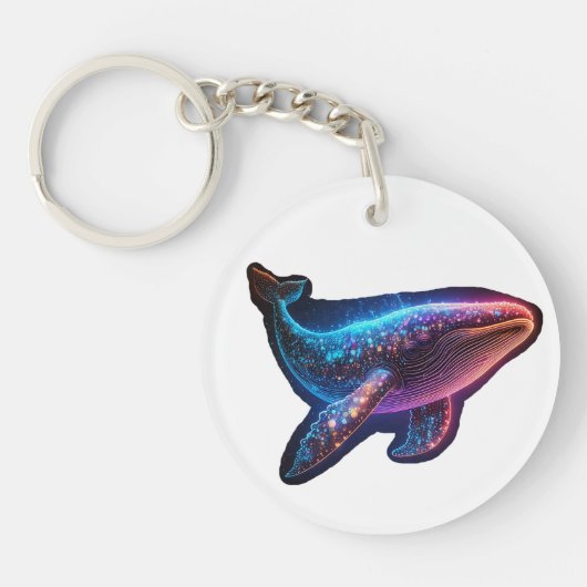 wonderbaarlijke walvis sleutelhanger (Voorkant)