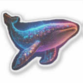 wonderbaarlijke walvis sticker (Voorkant)