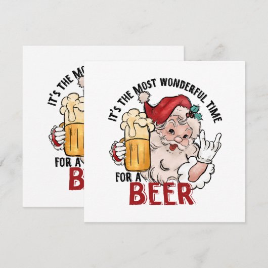 Wonderbaarlijkste Tijd voor een Bier Kaart (Voorkant / Achterkant)