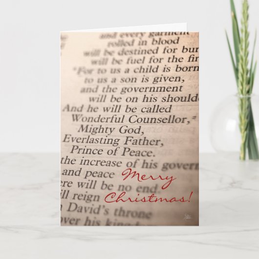 Wonderbare Raadgever, Machtige God v.2 [Kerstmis c Feestdagen Kaart (Voorkant)