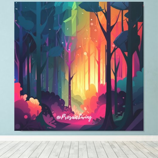 Wonderbos 2 canvas afdruk (Insitu (Houten vloer))