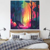 Wonderbos 2 canvas afdruk (Insitu (Slaapkamer))