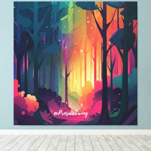 Wonderbos 2 canvas afdruk (Insitu (Houten vloer))