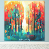 Wonderbos 3 canvas afdruk (Insitu (Houten vloer))