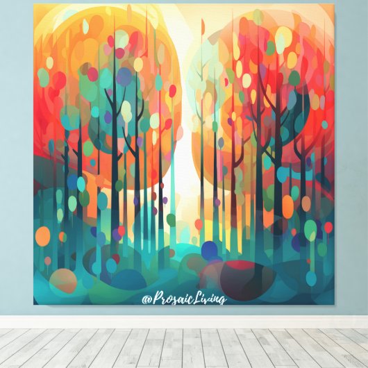 Wonderbos 3 canvas afdruk (Insitu (Houten vloer))