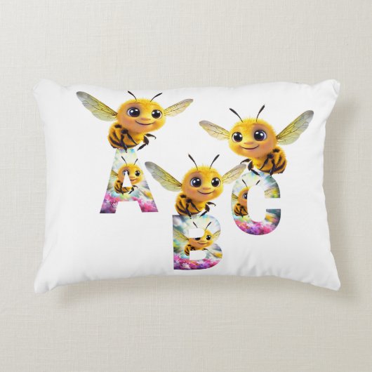Wonderen ABC Bee Baby Pillow Accent Kussen (Voorkant)