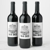 Wonderen brouwen sinds 164 BCE Chanoeka Joods Wijn Etiket (Flessen)