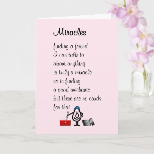 Wonderen, een grappig denken aan jou, mijn vriend  kaart (Orchidee)