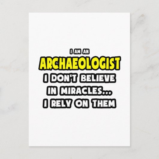 Wonderen en archeologen... grappig briefkaart (Voorkant)