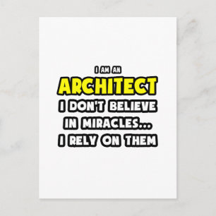 Wonderen en architecten... grappig briefkaart