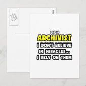 Wonderen en archivarissen... grappig briefkaart (Voorkant / Achterkant)
