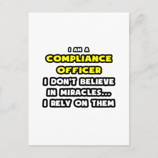 Wonderen en Compliance Officer ... grappig Briefkaart