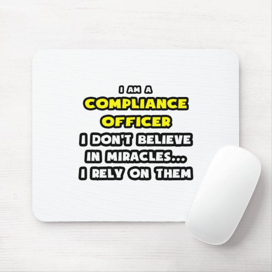 Wonderen en Compliance Officer ... grappig Muismat (Met muis)