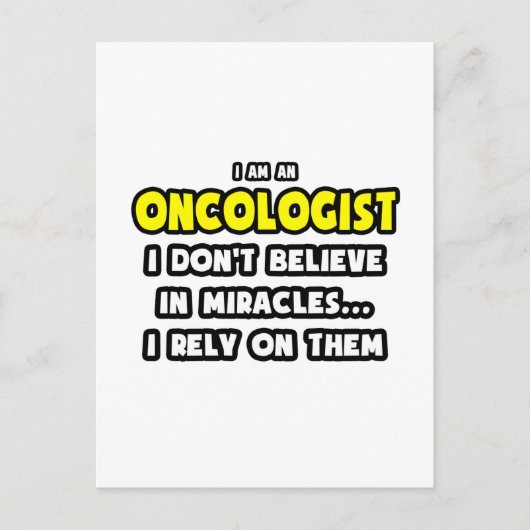 Wonderen en oncologen... grappig briefkaart (Voorkant)