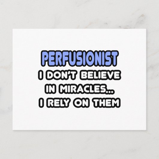 Wonderen en perfusionisten briefkaart (Voorkant)