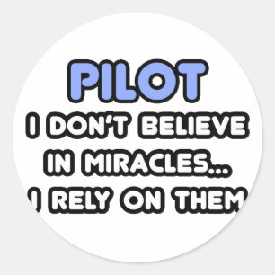 Wonderen en piloten ronde sticker