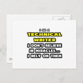 Wonderen en technische schrijvers ... grappig briefkaart (Voorkant / Achterkant)