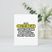 Wonderen en verloskundigen... grappig briefkaart (Staand voorkant)