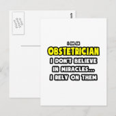 Wonderen en verloskundigen... grappig briefkaart (Voorkant / Achterkant)