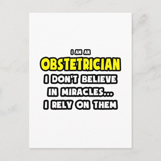 Wonderen en verloskundigen... grappig briefkaart (Voorkant)