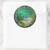 Wonderen en zegeningen Boom des Levens Ronde Sticker (Tas)