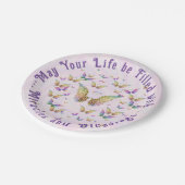 Wonderen en zegeningen engel vleugels papieren bordje (Gekanteld)