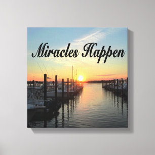 WONDEREN GEBEUREN ZONSONDERGANG FOTOONTWERP CANVAS AFDRUK